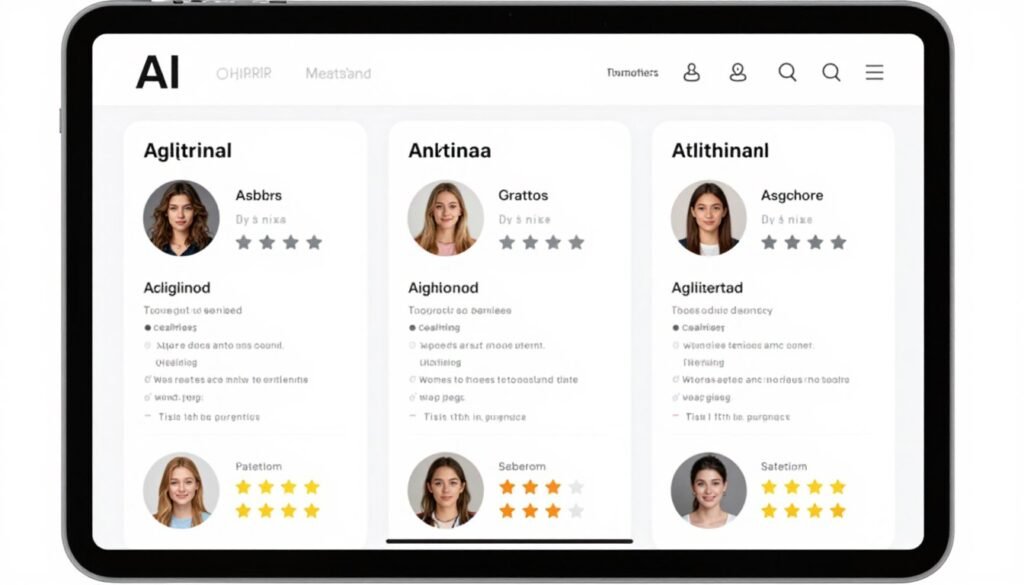 AI girlfriend app comparison on tablet