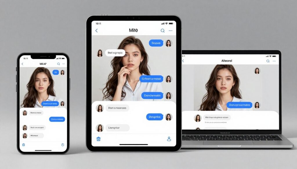 Multi-device AI girlfriend access