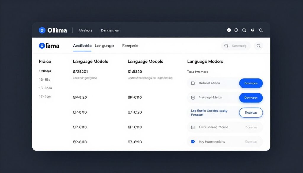 Ollama model library interface