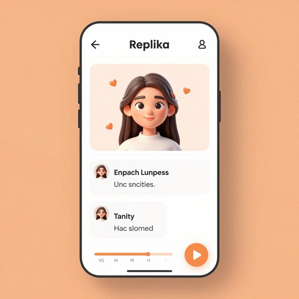 Replika AI girlfriend app interface
