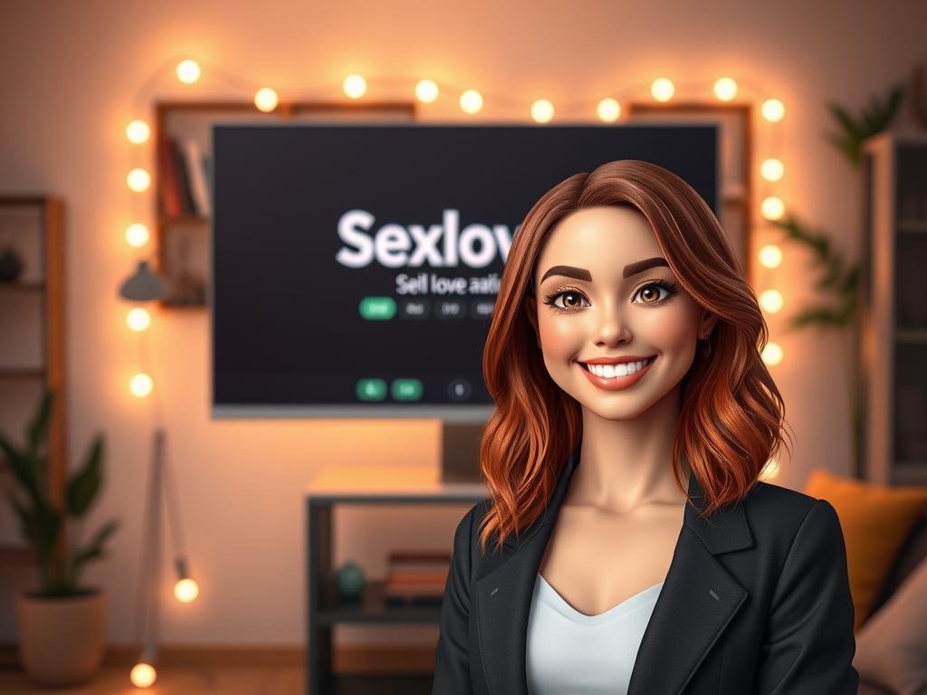 A digital rendering of a virtual girlfriend experience, showcasing a charming, anthropomorphized AI character designed for companionship. In the foreground, the character is depicted as a friendly, approachable woman with vibrant hair and a warm smile, dressed in a smart-casual outfit that radiates confidence. The middle layer features a sleek, modern computer screen displaying the interface of "Sexlove.ai," surrounded by atmospheric soft glowing lights. In the background, a cozy, contemporary room hints at a personal space, with decorative elements like plants and bookshelves adding depth. The lighting is warm and welcoming, with a focus on creating an inviting atmosphere. The image captures a feeling of connection and innovation, illustrating the concept of a personalized virtual companion in a friendly and professional manner. A digital rendering of a virtual girlfriend experience, showcasing a charming, anthropomorphized AI character designed for companionship. In the foreground, the character is depicted as a friendly, approachable woman with vibrant hair and a warm smile, dressed in a smart-casual outfit that radiates confidence. The middle layer features a sleek, modern computer screen displaying the interface of "Sexlove.ai," surrounded by atmospheric soft glowing lights. In the background, a cozy, contemporary room hints at a personal space, with decorative elements like plants and bookshelves adding depth. The lighting is warm and welcoming, with a focus on creating an inviting atmosphere. The image captures a feeling of connection and innovation, illustrating the concept of a personalized virtual companion in a friendly and professional manner.